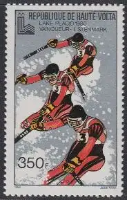 Obervolta Mi.Nr. 790 Olymp. Wintersp. Lake Placid, Ski-Slalom, Stenmark (350)