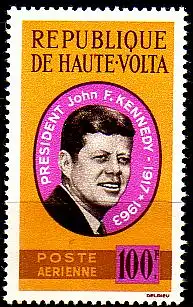 Obervolta Mi.Nr. 155 John F. Kennedy, 1. Todestag (100)