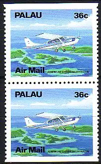 Palau Mi.Nr. Zdr.278Do+u Freim. Cessna 207 (Paar oben + unten geschn.)