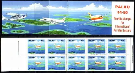 Palau Mi.Nr. 280D im MH (10x) Freim. Boeing 727 (je 5 oben + unten geschn.)