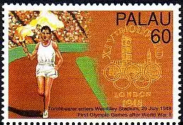 Palau Mi.Nr. 1087 100 Jahre Olympische Spiele, Fackelläufer (60)