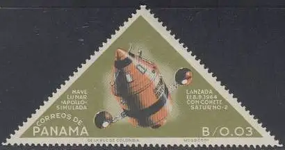 Panama Mi.Nr. 799 Weltraumforschung, Raumkapsel Apollo, Saturn-Rakete (0,03)