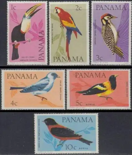 Panama Mi.Nr. 844-49A Vögel (6 Werte)