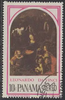 Panama Mi.Nr. 874A Gemälde Die Madonna in der Felsgrotte, Leonardo da Vinci (10)