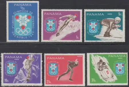 Panama Mi.Nr. 1046-51 Olympiade 1968 Grenoble (6 Werte)