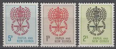 Papua Neuguinea Mi.Nr. 40-42 Kampf gegen Malaria, Anophelesmücke (3 Werte)