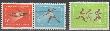 Papua Neuguinea Mi.Nr. 46-48 Commonwealth-Spiele (3 Werte)