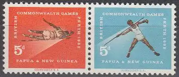 Papua Neuguinea Mi.Nr. Zdr.47+46 Commonwealth-Spiele, Hochsprung - Speerwurf 