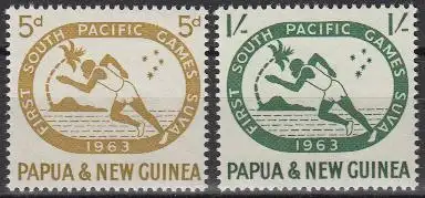 Papua Neuguinea Mi.Nr. 50-51 Südpazifische Sportspiele (2 Werte)