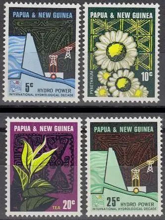 Papua Neuguinea Mi.Nr. 115-18 Int. Hydrologische Dekade, u.a.Kraftwerk (4 Werte)