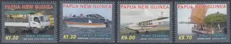 Papua Neuguinea Mi.Nr. 1857-60 Öffentliche Verkehrsmittel (4 Werte)