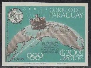 Paraguay Mi.Nr. 1486 100J. Int. Fernmeldeunion ITU, Satellit über Erde (20+10)