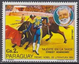 Paraguay Mi.Nr. 2963 Literatur-Nobelpreisträger, Ernest Hemingway (2)