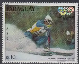 Paraguay Mi.Nr. 3288 Olymp. Winterspiele Lake Placid, Stenmark Ski (10)