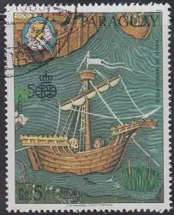 Paraguay Mi.Nr. 3924 Marco Polo, mittelalterliches Schiff (5)