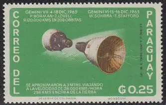 Paraguay Mi.Nr. 1504 Raumfahrt, Gemini 6 und 7 (0,25)