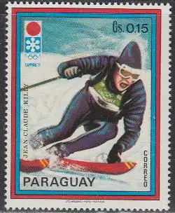 Paraguay Mi.Nr. 2266 Olympia 1972 Sapporo, Skiläufer (0,15)