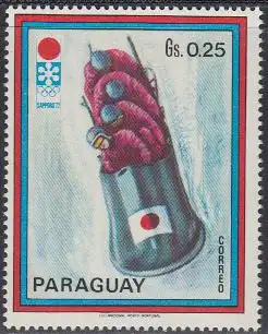 Paraguay Mi.Nr. 2268 Olympia 1972 Sapporo, Viererbob (0,25)