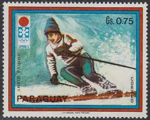 Paraguay Mi.Nr. 2271 Olympia 1972 Sapporo, Skiläuferin (0,75)