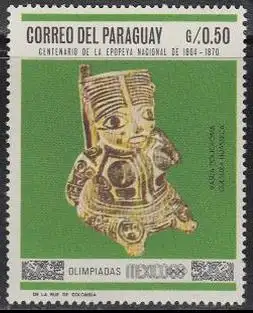 Paraguay Mi.Nr. 1793 Olympia 1968 Mexico, Vase Frauenform (0,50)