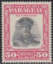 Paraguay Mi.Nr. 802 Wiederwahl Präsident Alfredo Stroessner (50)