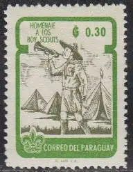 Paraguay Mi.Nr. 1012 Pfadfinderbewegung, Pfadfinder vor Zeltlager (0,30)