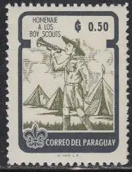 Paraguay Mi.Nr. 1013 Pfadfinderbewegung, Pfadfinder vor Zeltlager (0,50)