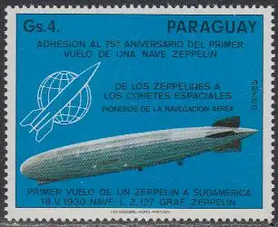 Paraguay Mi.Nr. 2714 Jahrestag Südamerikafahrt Zeppelin-Luftschiff (4)