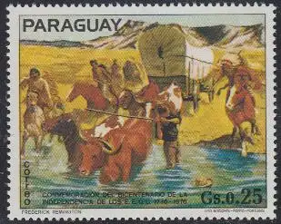 Paraguay Mi.Nr. 2733 200J. USA-Unabhängigkeit, Gemälde Remington (0,25)