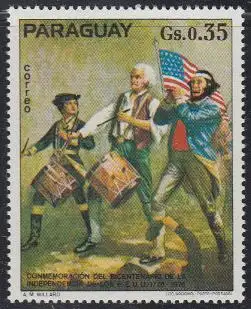 Paraguay Mi.Nr. 2734 200J. USA-Unabhängigkeit, Gemälde Willard (0,35)