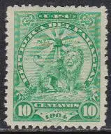 Paraguay Mi.Nr. 95 Freim. Wappenlöwe, Jahreszahl 1904 unten (10)