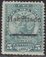 Paraguay Mi.Nr. 123 Freim. Dienstmarke Wappenlöwe m.Aufdr. Habilitado (5)