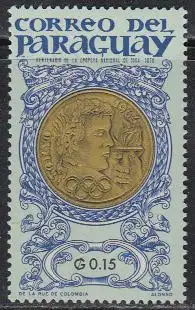 Paraguay Mi.Nr. 1408 Olympia 1964 Tokio, Medaille (0,15)