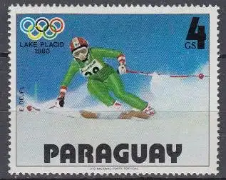 Paraguay Mi.Nr. 3198 Olymp. Winterspiele Lake Placid, Deufl, Abfahrtslauf (4)