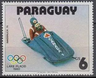 Paraguay Mi.Nr. 3200 Olymp. Winterspiele Lake Placid, Zweierbonb Canada (6)