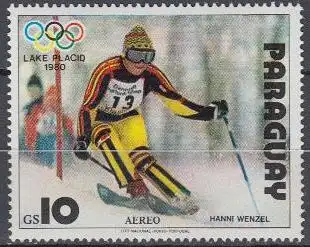 Paraguay Mi.Nr. 3204 Olymp. Winterspiele Lake Placid, Wenzel, Slalom (10)