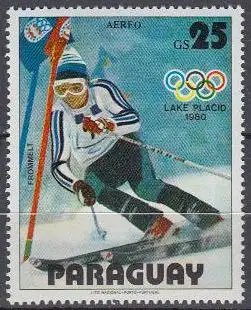 Paraguay Mi.Nr. 3205 Olymp. Winterspiele Lake Placid, Frommelt, Slalom (25)