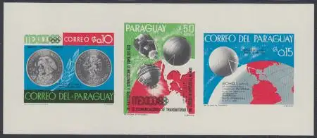 Paraguay Mi.Nr. Block 115 Olympia 1968 Mexiko, Satelliten 