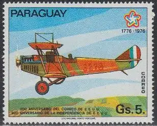 Paraguay Mi.Nr. 2818 200J.USA / amerik. Post, Flugzeug (Doppeldecker) (5)