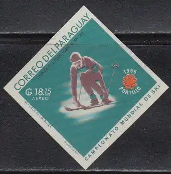 Paraguay Mi.Nr. 1648 Ski-WM Portillo, Abfahrtsläufer (18,15)