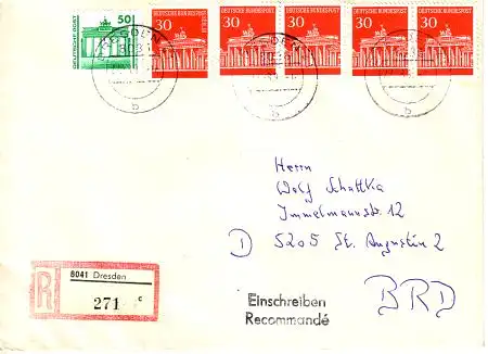 Deutsche Einheit Ebf. Mischfr. mit DDR-DP 3346, Berlin 288, Bund 508