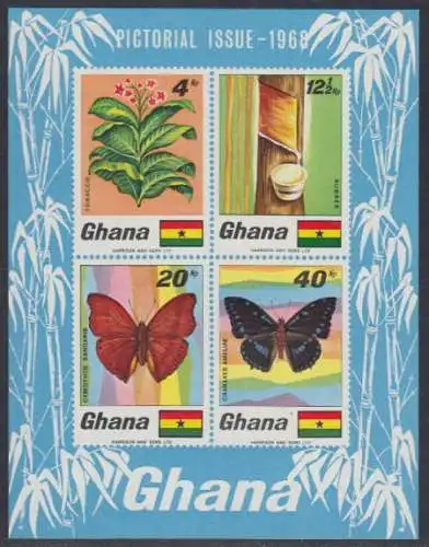 Ghana Mi.Nr. Block 31 Einheimische Pflanzen und Tiere 