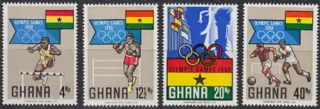 Ghana Mi.Nr. 351-54A Olympia 1968 Mexiko (4 Werte)