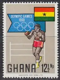 Ghana Mi.Nr. 352A Olympia 1968 Mexiko, Boxen (12 1/2)