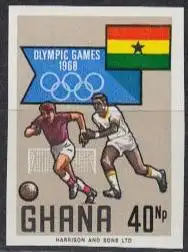 Ghana Mi.Nr. 354B Olympia 1968 Mexiko, Fußball (40)