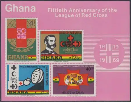 Ghana Mi.Nr. Block 38 50J. Liga der Rotkreuz-Gesellschaften 