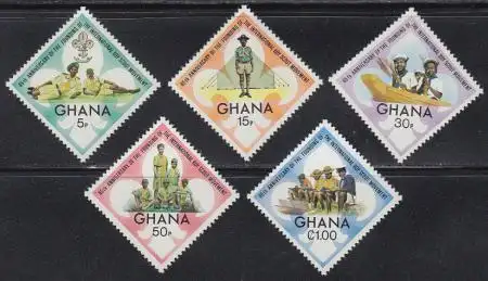 Ghana Mi.Nr. 479-83A 65J. Int. Pfadfinderbewegung (5 Werte)