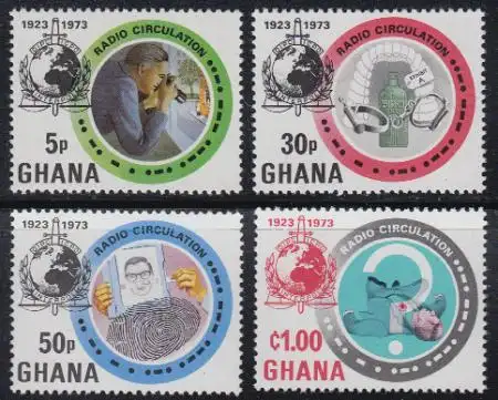 Ghana Mi.Nr. 512-15A 50Jahre Interpol (4 Werte)