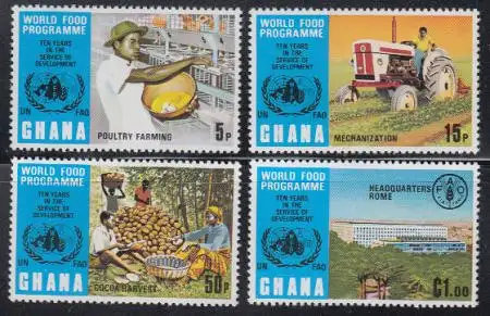 Ghana Mi.Nr. 526-29A 10J. Welternährungsprogramm (4 Werte)