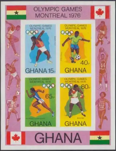 Ghana Mi.Nr. Block 65B Olympia 1976 Montreal